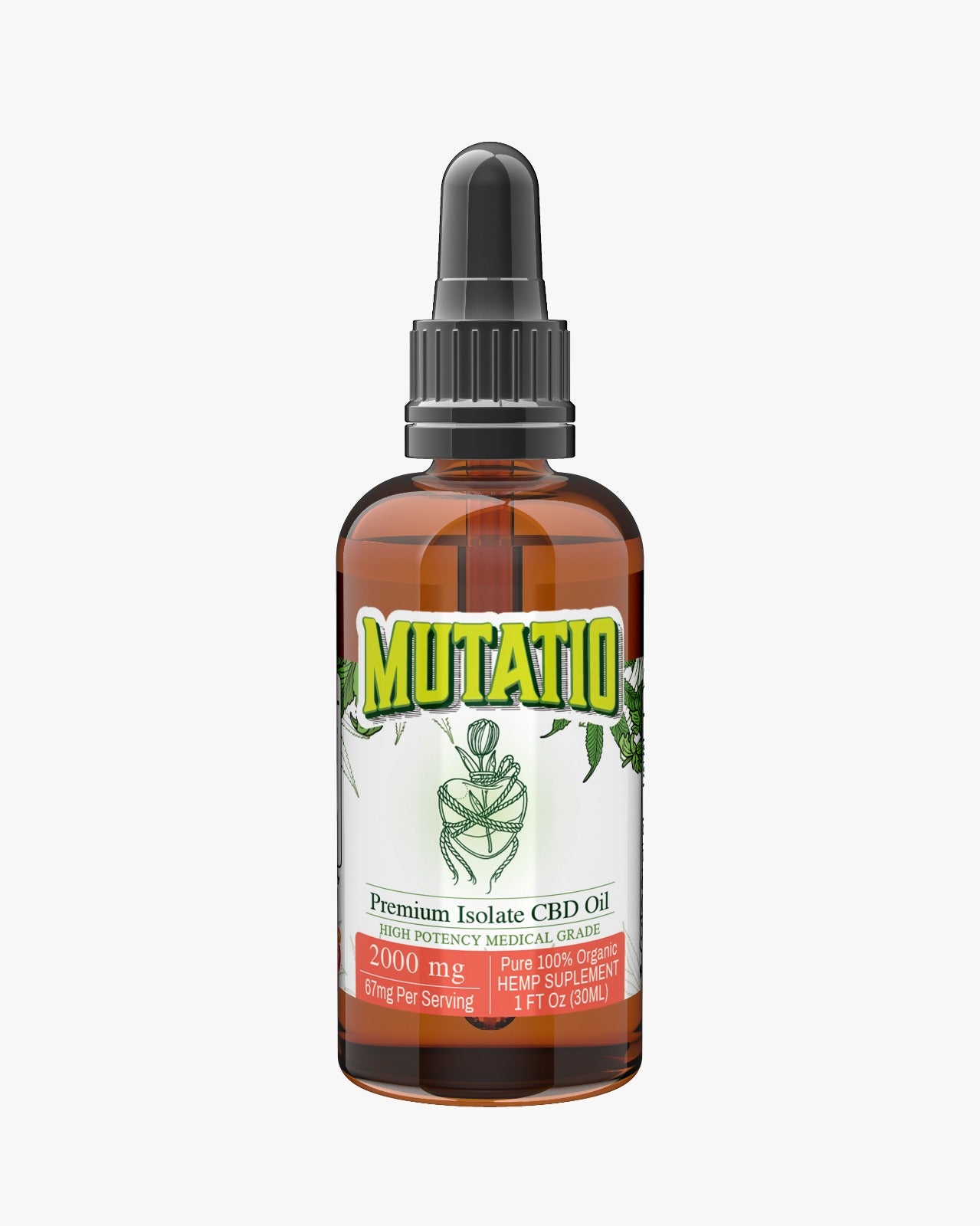 PREMIUM ISOLATE CBD OIL 2000 mg